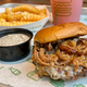 Shake Shack Black Truffle Burger and fries on tray